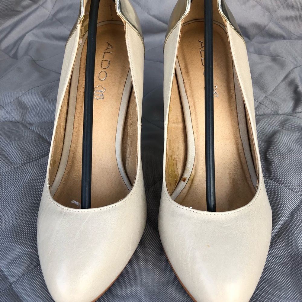 Aldo pumps, cream with gold - Picture 5 of 5